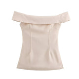 Women's INS Burst Side Open Fork On The Shoulder Trousers