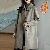 This Coat Woman 2025 Autumn And Winter New Small Man Thick Korean Version Of The Long-Term