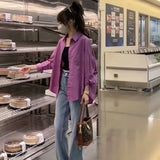 Women Casual Fashion Ocean 2025 Spring And Autumn New Korean Version Of Loose Design Shirts With Thin