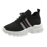 2025 New Fashion Flying Woven Mesh Breathable Single Shoes Women's Casual Platform One Foot Pedal Sports Small White