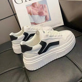 Wind Small White Shoes Women 2025 Autumn New Thick-Soled Women's Shoes Korean Version Of Casual Sports Shoes