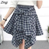 Skirts Women Irregular Korean Style Bandage Leisure Popular Summer College Students Retro Ulzzang Teens Girls Elastic