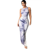 Zingj Women's 2023 New Fashion Personality 3D Print Sleeveless Sleeve Slim Slim