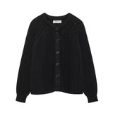 Women's Y2K2025 Autumn New Solid-Colored Cardigan Long-Sleeved Knitted Sweater Coat Women