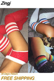 Glitter Over Knee Long Boot Fashion Women's Rhinestones Socks Sexy Thigh High Knee Socks Long Stockings