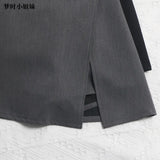 A-Word Fork High-Waist Skirt Short Skirt Women's Korean Dress Dress Dress
