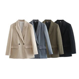 2025 Women's Wear Street Fashion Temperament Two-Button Suit Jacket Jacket