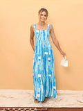 Zingj Years Fresh And Sweet Wind Spring And Summer Striped Print One Word Tie Dress