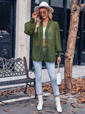 Autumn / Winter Fashion New Women's Casual Solid Color Loose Play Jacquard Cardigan