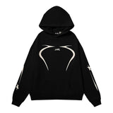 Printing Leisure Retro Tide Card Loose Hooded Sweaters For Men And