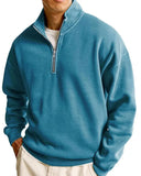 New Men's Sweatshirt Fashion Casual Half Zipper Collar Long Sleeves Of The Jacket