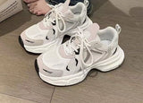 Old Dad Shoes Women 2025 Autumn And Winter New Mesh Breathable Low-Help Shoes Korean Version Of High-Heeled Casual Sports