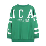 Women's Casual Fashion Letter Print Thicken And Loose Round-Neck Long-Sleeved