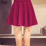 Women High Waist A-line Solid Mini Korean Style Trendy All-match Leisure Streetwear Vintage Daily Kawaii Hot Sale