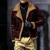 New Fur All-In-One Lamb Hairy Men's Coat With Thick Woolen Velvet Jacket Blow
