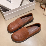 Soles Of Comfortable Women's Shoes Middle-Aged Mother Single Shoes Spring And Autumn Soft Leather Anti-Slip Flat Soles Of The Elderly Leather