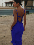 Summer Solid Color Section Sexy Temperament With A One-Step Skirt Dress Dress