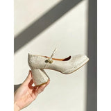 Jane High Heel Women 2025 New Summer Gentle And Shallow Korean Temperament Word New Chinese Way Head Single