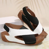 Sandals Women's 2025 Summer New Colored Pines Cake Thick Bottom Leisure Dew Magic Stick Beach