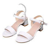 New High-Heeled Sandals Women's Coarse Heel Heel Women's Style Sandals Large Fashion Women's