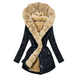 Autumn And Winter Coat Women's Warm Wool Hooded Jacket