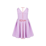 Lavender V-neck Strapless Mini Dress- Outfit