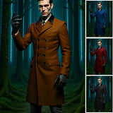 2025 Autumn And Winter With Lining Burst Single Hairs, The Coat Man Thickths The Double Clasp Of The