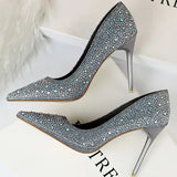 Shoes Sexy Woman Pumps Pointed Toe High Heels Shoes Women Sequins Nightclub Party Shoes Quality Stiletto Heels Lady