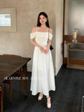 Xixi 2025 Summer New High-Waisted Temperament Elegant Dress High-End Long Dress