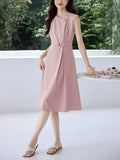 High-Taught Commuting Waist Temperament Dress In The Summer Of 2025 New Cover Sleeves Thin Senior Sense Skirt