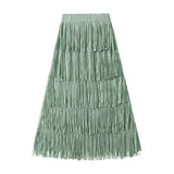Folded Tuxedo Skirts Women's Summer New Fried Street Niche Temperament With Thin Half Skirt