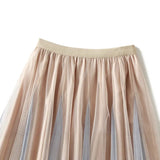 Croobedging Skirt Fresh Mesh Awning Skirt Women 2025 Spring Dress Gradually Transformed Skirt Skirt