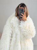 Big Collar Faux Fur Coat Short Fashion Fox Fur Coat Fluffy Plush Women's