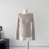 New Model Knitted Long-Sleeved Women Hot To Sell The Basic Solid Color Bottom