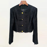 2025 Star Fashion New Suit Short Jacket Half-Swear Set Pink