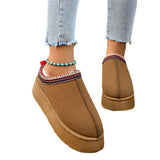 Drag Women 2025 Winter New Large Thick Bottom Without Heel With Warm Hair Leisure Women Half