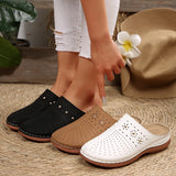 Summer New Women's Head Thick-Bottom Slippers Large-Size Round Head After The Short Space Leisure