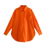 And Summer 2025 New Ins14 Color Pocket Dress Women's Basic Long-Sleeved