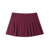 Multi-Colored Leisure Short-Scarry High-Waist Wide-Folded Skirt 2025 Winter New