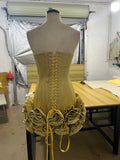 Spring And Summer New Women's Gold Beads Sexy Corset Dress Tight Floral