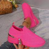 Women's Shoes In The Spring And Summer Of 2025 New Flying Mesh Shoes Children Leisure Sports Slopes And Thick-Soled Single
