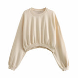 New Basic Short Style Sweater 8417803 Elastic Waist Jogging Trousers