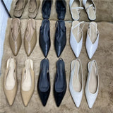 Pointed Toe Flat Shoes Spring 2021 Closed Toe Strap Flat Heel Women's