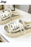 Shoes Slippers Women Casual Slip On Flats Shoes Summer Ladies Half Slipper Platform Shoes Femme 2023 New