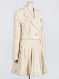 Temperament Socialite Wind Two Sets Of 2025 Spring / Summer New Fashion Short Jacket Tassel Edge Skirt Suit