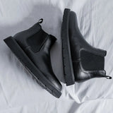 2025 New Set Of Foot British Wind Help Thick Bottom Male Black Spot Round Head Martin Boots 86270-R