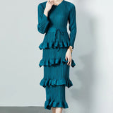 Folded Dress Woman 2025 New Design Feel Fat Mm Fashion Temperament Reduction Cake