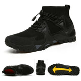 New Four-Season High-Size Outdoor Couples Outdoor Hiking Flying Shoes Hiking Shoes Hiking Shoes Men's T-Walking