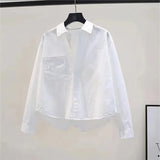 Design Behind The Fashion Open Short Loose Long-Sleeved Shirt Shirt Casual 2025 Coat Spring