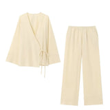 Explosive Women's Texture Double Thai And Outerwear Trousers